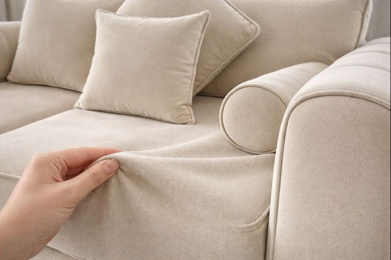 Lilly 3 +2 seater sofa with coffee table in Cream