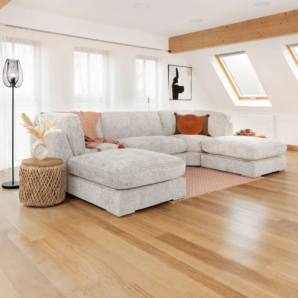 Esma Sofa Ivory U Shape Corner